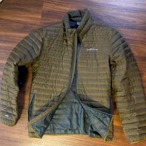 Eddie Bauer down zip jacket EB-650 puff small brown